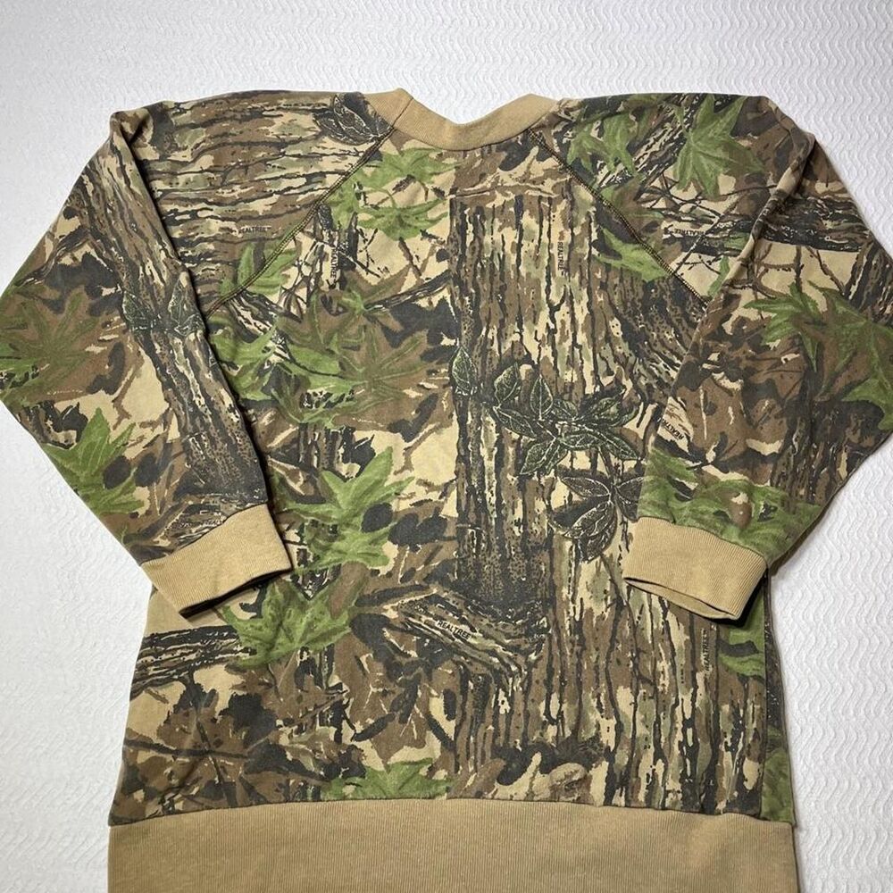 Vintage Realtree Men's Camo Sweatshirt Long Sleeve Crewneck XL Hunt Streetwear
